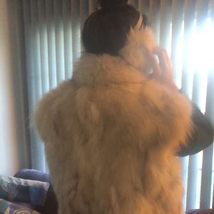 Real fox fur vest